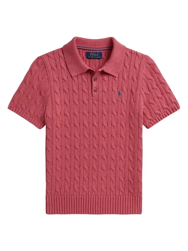 Polo Ralph Lauren Little Boy's & Boy's Cable-Knit Polo Sweater - Adirondack Berry