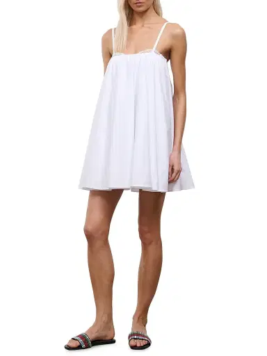 Staud Women's Cecily Stretch-Cotton Babydoll Minidress | Thumbnail 2 Staud Women's Cecily Stretch-Cotton Babydoll Minidress | Thumbnail 2