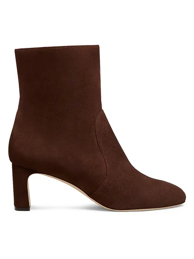 Stuart Weitzman Women's Babette 60MM Suede Ankle Boots - Walnut