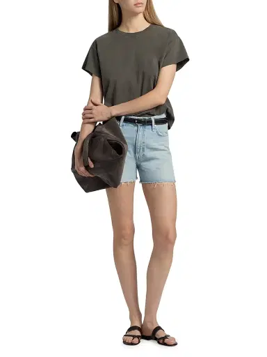 rag & bone Women's Kelly Distressed Washed Boxy T-Shirt - Slate - Size Large | Thumbnail 2 rag & bone Women's Kelly Distressed Washed Boxy T-Shirt - Slate - Size Large | Thumbnail 2