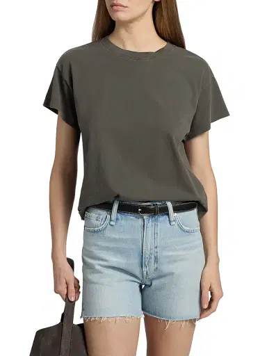 rag & bone Women's Kelly Distressed Washed Boxy T-Shirt - Slate - Size Large | Thumbnail 3 rag & bone Women's Kelly Distressed Washed Boxy T-Shirt - Slate - Size Large | Thumbnail 3