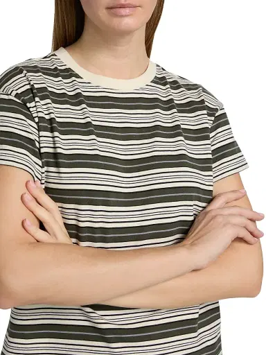 rag & bone Women's Kelly Striped Cotton Boxy T-Shirt - Green Multi - Size XL | Thumbnail 6 rag & bone Women's Kelly Striped Cotton Boxy T-Shirt - Green Multi - Size XL | Thumbnail 6