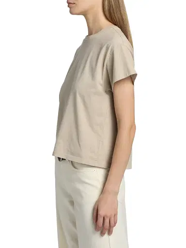 rag & bone Women's Kelly Distressed Washed Boxy T-Shirt - Soft Beige - Size Small | Thumbnail 4