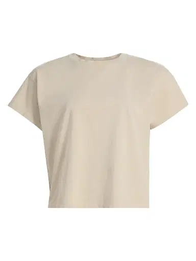 rag & bone Women's Kelly Distressed Washed Boxy T-Shirt - Soft Beige - Size Small | Thumbnail 1