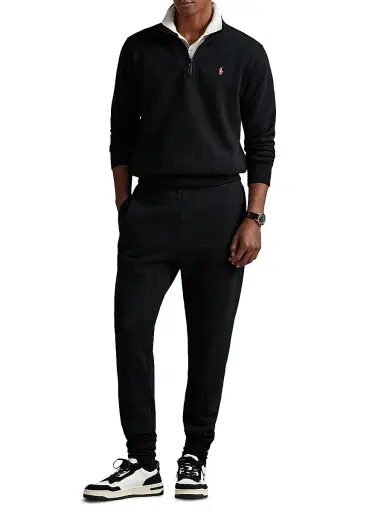 Polo Ralph Lauren Men's Logo Cotton-Blend Quarter-Zip Sweatshirt - Polo Black - Size XL | Thumbnail 2 Polo Ralph Lauren Men's Logo Cotton-Blend Quarter-Zip Sweatshirt - Polo Black - Size XL | Thumbnail 2