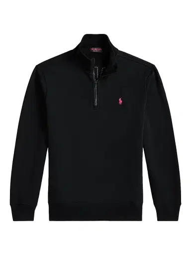 Polo Ralph Lauren Men's Logo Cotton-Blend Quarter-Zip Sweatshirt - Polo Black - Size XL | Thumbnail 1 Polo Ralph Lauren Men's Logo Cotton-Blend Quarter-Zip Sweatshirt - Polo Black - Size XL | Thumbnail 1
