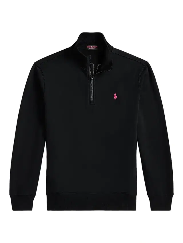 Polo Ralph Lauren Men's Logo Cotton-Blend Quarter-Zip Sweatshirt - Polo Black
