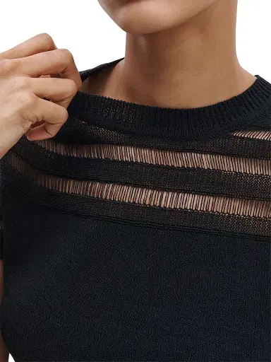 rag & bone Women's Britt Pointelle Short-Sleeve Knit Top | Thumbnail 5 rag & bone Women's Britt Pointelle Short-Sleeve Knit Top | Thumbnail 5