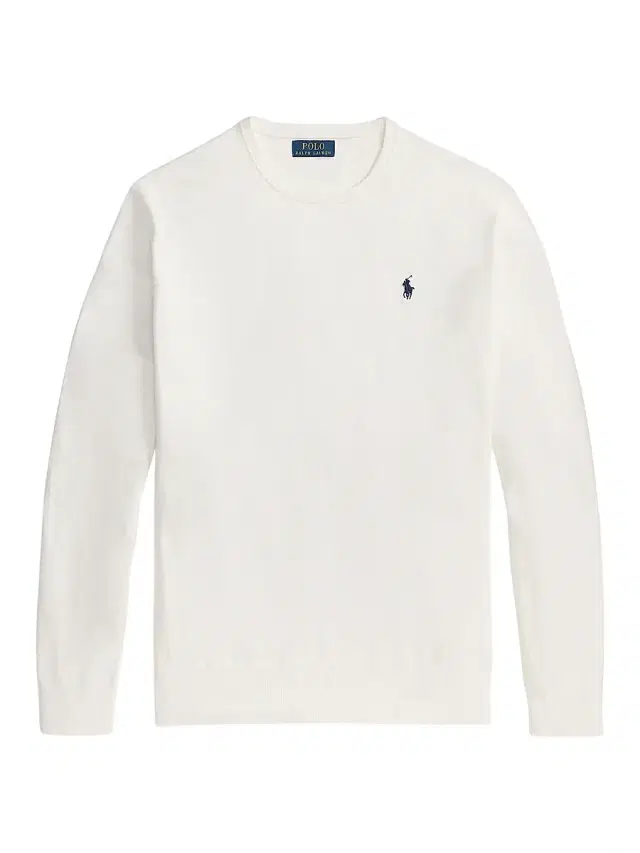 Polo Ralph Lauren Men's Embroidered Logo Cotton Crewneck Sweater - Deckwash White
