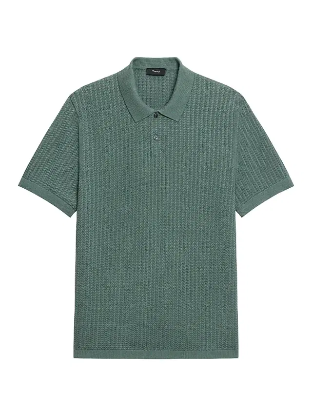 Theory Men's Tactile Cotton Polo Shirt - Light Pine Grove