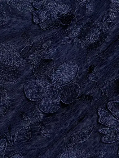 Milly Women's Daisy Floral Appliqué Minidress - Navy - Size 12 | Thumbnail 7