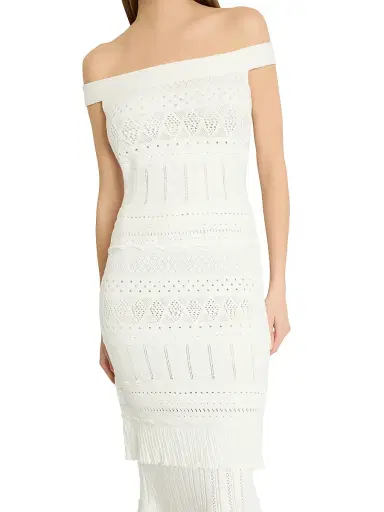 Milly Women's Maven Ruffle Eyelet Midi-Dress | Thumbnail 4 Milly Women's Maven Ruffle Eyelet Midi-Dress | Thumbnail 4