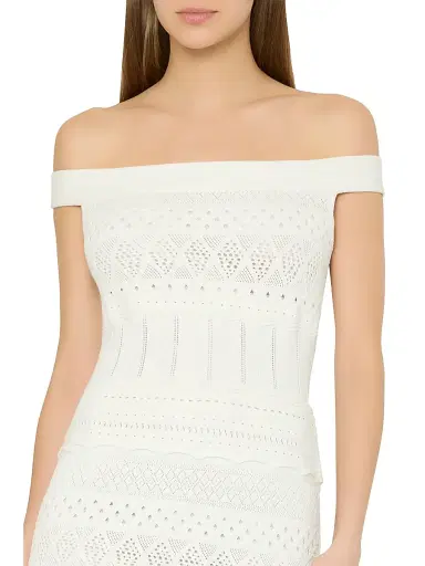 Milly Women's Maven Ruffle Eyelet Midi-Dress | Thumbnail 5 Milly Women's Maven Ruffle Eyelet Midi-Dress | Thumbnail 5