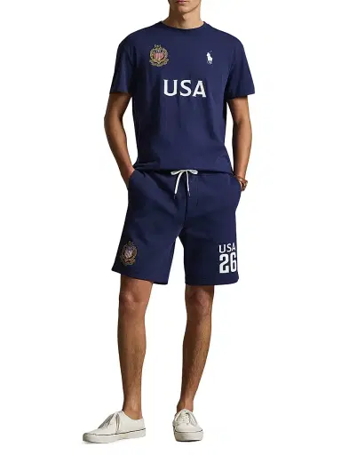 Polo Ralph Lauren Men's USA Double-Knit Tech Shorts - Newport Navy - Size XL | Thumbnail 2