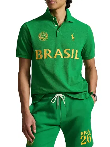 Polo Ralph Lauren Men's Brasil Knit Cotton Polo Shirt - Cruise Green - Size XXL | Thumbnail 3