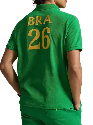 Polo Ralph Lauren Men's Brasil Knit Cotton Polo Shirt - Cruise Green - Size XXL | Thumbnail 4