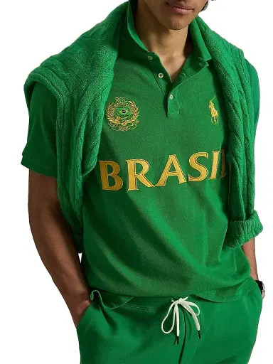 Polo Ralph Lauren Men's Brasil Knit Cotton Polo Shirt - Cruise Green - Size XXL | Thumbnail 5