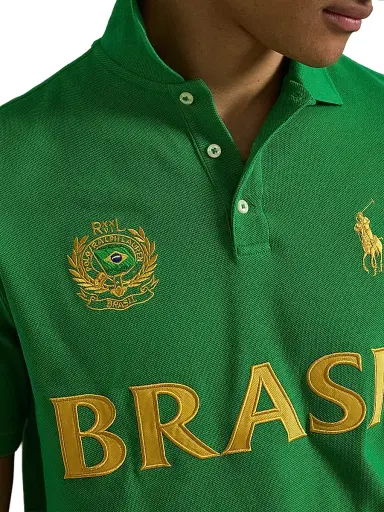 Polo Ralph Lauren Men's Brasil Knit Cotton Polo Shirt - Cruise Green - Size XXL | Thumbnail 6