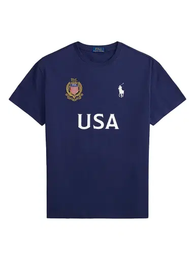 Polo Ralph Lauren Men's USA Crewneck Cotton T-Shirt - Newport Navy | Thumbnail 1