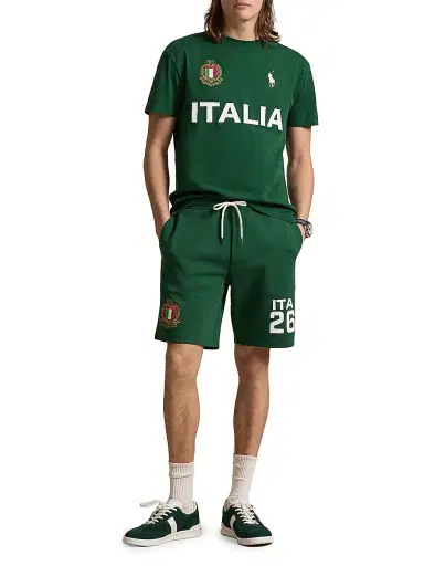 Polo Ralph Lauren Men's Italia Crewneck Cotton T-Shirt - New Forest - Size XXL | Thumbnail 2 Polo Ralph Lauren Men's Italia Crewneck Cotton T-Shirt - New Forest - Size XXL | Thumbnail 2