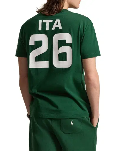 Polo Ralph Lauren Men's Italia Crewneck Cotton T-Shirt - New Forest - Size XXL | Thumbnail 4 Polo Ralph Lauren Men's Italia Crewneck Cotton T-Shirt - New Forest - Size XXL | Thumbnail 4