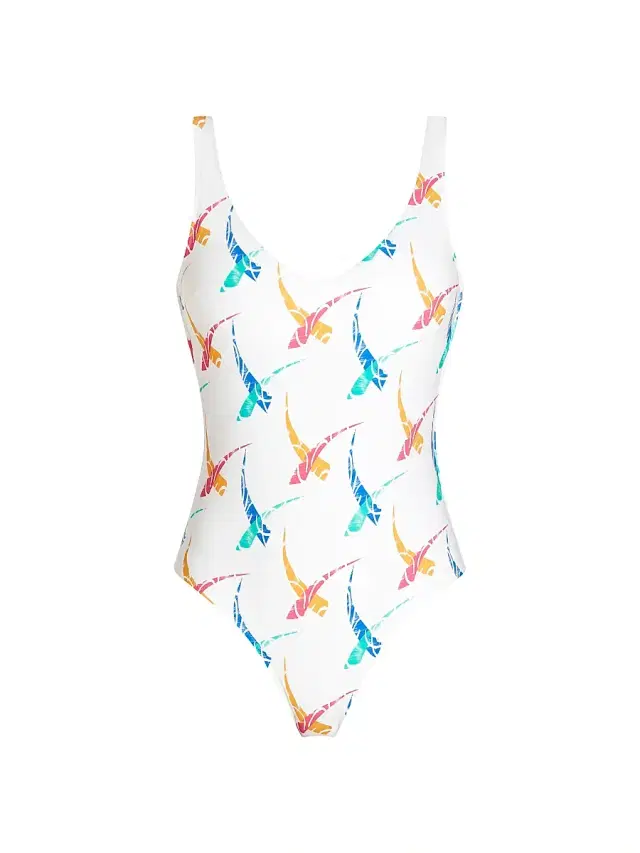 Valimare Women's Verona Stamped One-Piece Swimsuit - Off White