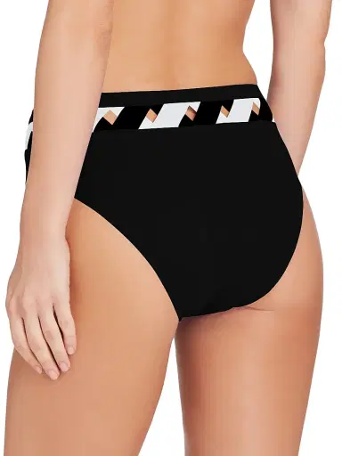 Valimare Women's Martinique High-Rise Bikini Bottoms - Black White | Thumbnail 4 Valimare Women's Martinique High-Rise Bikini Bottoms - Black White | Thumbnail 4