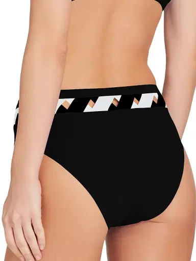 Valimare Women's Martinique High-Rise Bikini Bottoms - Black White | Thumbnail 5 Valimare Women's Martinique High-Rise Bikini Bottoms - Black White | Thumbnail 5
