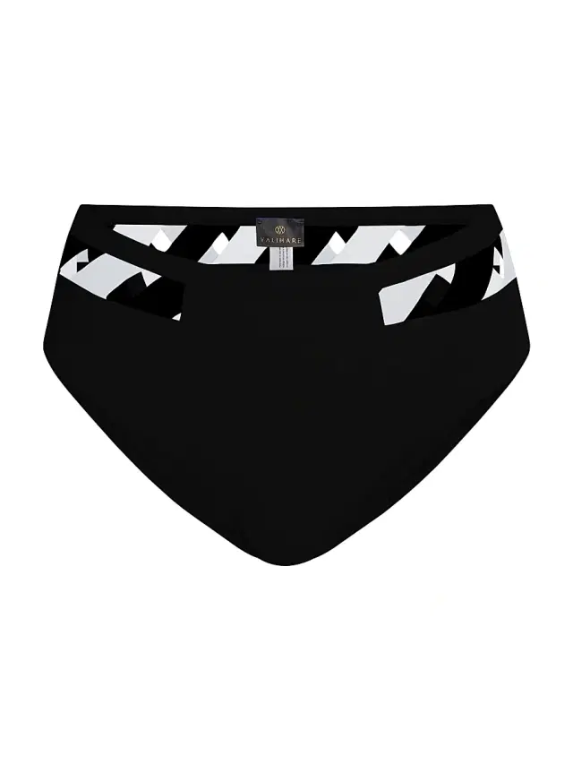 Women's Martinique High-Rise Bikini Bottoms - Black White