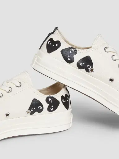 Comme des Garçons PLAY CdG PLAY x Converse Men's Chuck Taylor All Star Multi-Heart Low-Top Sneakers - Beige - Size 12 | Thumbnail 5 Comme des Garçons PLAY CdG PLAY x Converse Men's Chuck Taylor All Star Multi-Heart Low-Top Sneakers - Beige - Size 12 | Thumbnail 5