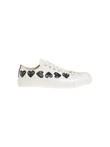 Comme des Garçons PLAY CdG PLAY x Converse Men's Chuck Taylor All Star Multi-Heart Low-Top Sneakers - Beige - Size 12 | Thumbnail 1 Comme des Garçons PLAY CdG PLAY x Converse Men's Chuck Taylor All Star Multi-Heart Low-Top Sneakers - Beige - Size 12 | Thumbnail 1