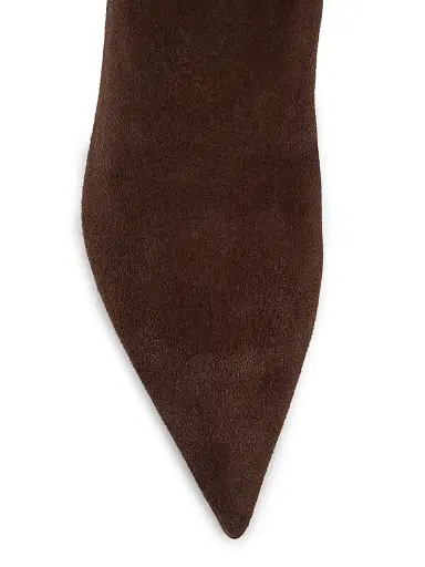 22élevé Women's 85MM Suede Knee-High Boots - Dark Brown - Size 11.5 | Thumbnail 4