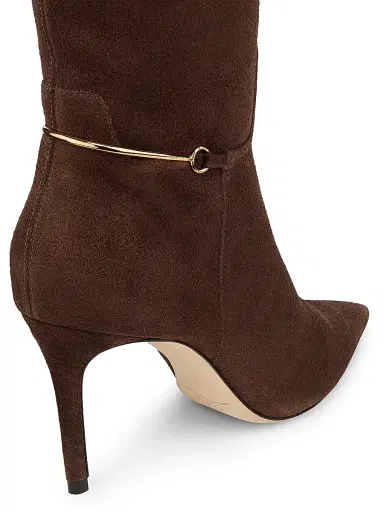 22élevé Women's 85MM Suede Knee-High Boots - Dark Brown - Size 11.5 | Thumbnail 5