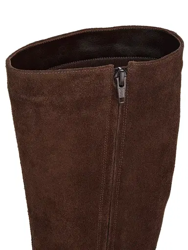 22élevé Women's 85MM Suede Knee-High Boots - Dark Brown - Size 11.5 | Thumbnail 6