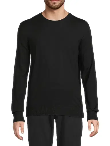 Stefano Ricci Men's Ribbed Wool Sweater - Black | Thumbnail 3