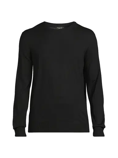 Stefano Ricci Men's Ribbed Wool Sweater - Black | Thumbnail 1