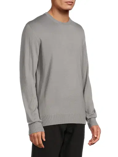 Stefano Ricci Men's Ribbed Wool Sweater - Grey - Size 46 | Thumbnail 4