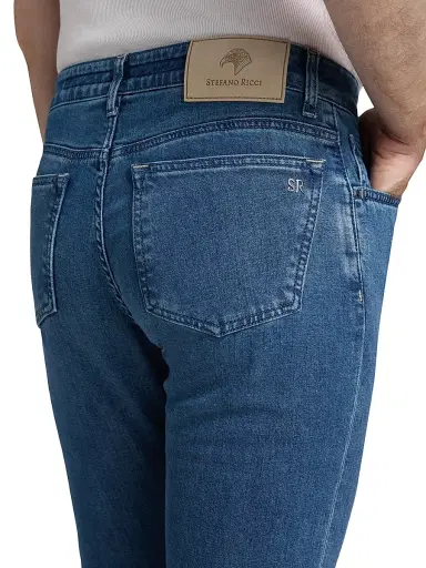 Stefano Ricci Men's Sport Stretch Denim Slim-Straight Jeans | Thumbnail 6