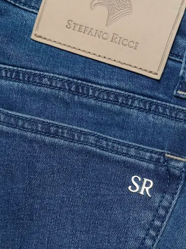 Stefano Ricci Men's Sport Stretch Denim Slim-Straight Jeans | Thumbnail 7