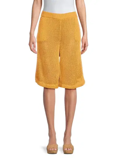 Undra Celeste Women's Everyday Tropics Knit Shorts - Toast | Thumbnail 3 Undra Celeste Women's Everyday Tropics Knit Shorts - Toast | Thumbnail 3