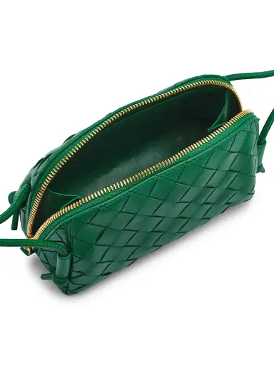 Bottega Veneta Women's Intrecciato Nappa Leather Pouch - Jungle Gold | Thumbnail 4 Bottega Veneta Women's Intrecciato Nappa Leather Pouch - Jungle Gold | Thumbnail 4