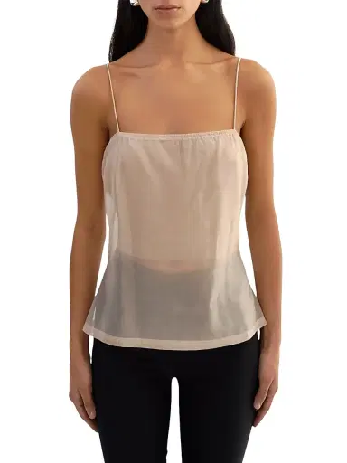 LAMARQUE Women's Delphine Sheer Top - Beige - Size XS | Thumbnail 3