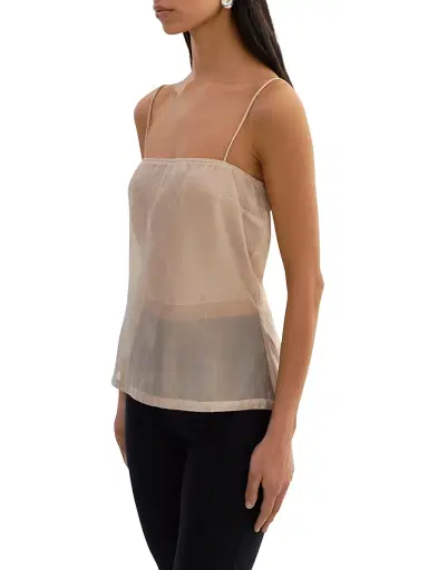 LAMARQUE Women's Delphine Sheer Top - Beige - Size XS | Thumbnail 4
