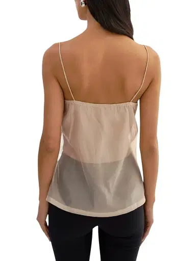 LAMARQUE Women's Delphine Sheer Top - Beige - Size XS | Thumbnail 5