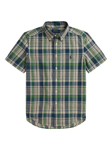 Polo Ralph Lauren Little Boy's & Boy's Madras Short-Sleeve Shirt - White Navy Multi - Size 18 | Thumbnail 1 Polo Ralph Lauren Little Boy's & Boy's Madras Short-Sleeve Shirt - White Navy Multi - Size 18 | Thumbnail 1