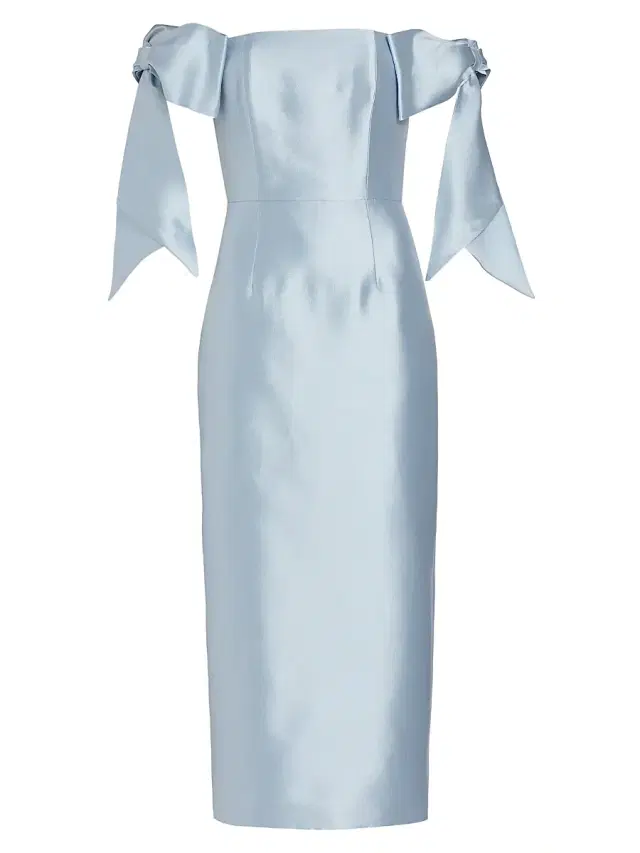Alexia María Women's Isabella Bow Midi-Dress - Light Blue