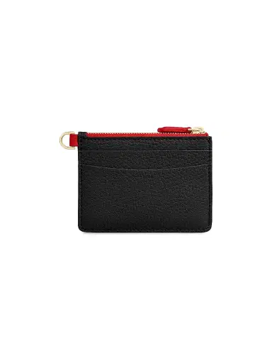 MAISON de SABRÉ Women's Leather Zipped Card Pouch - Rouge Noir | Thumbnail 4 MAISON de SABRÉ Women's Leather Zipped Card Pouch - Rouge Noir | Thumbnail 4