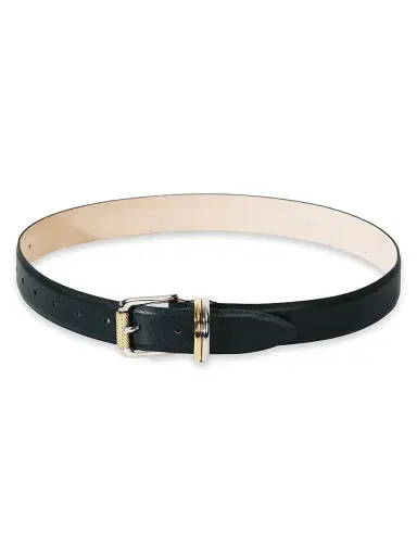 Déhanche Women's Alegra Leather Belt - Black Mixed Metal - Size Medium | Thumbnail 1 Déhanche Women's Alegra Leather Belt - Black Mixed Metal - Size Medium | Thumbnail 1