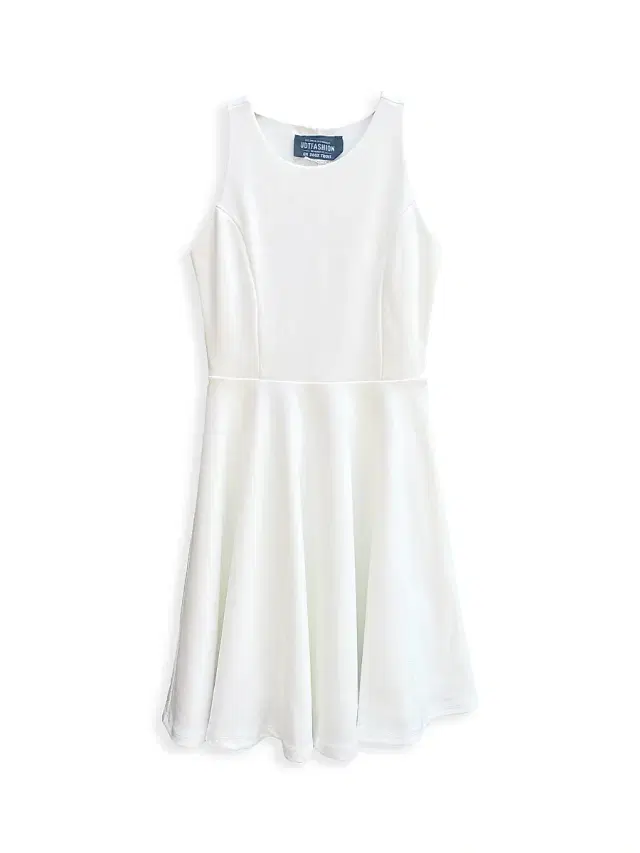 Un Deux Trois Girl's Textured Racerback Dress -