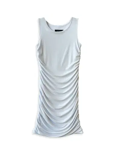 Un Deux Trois Girl's Ruched Knit Minidress - White - Size 16 | Thumbnail 1